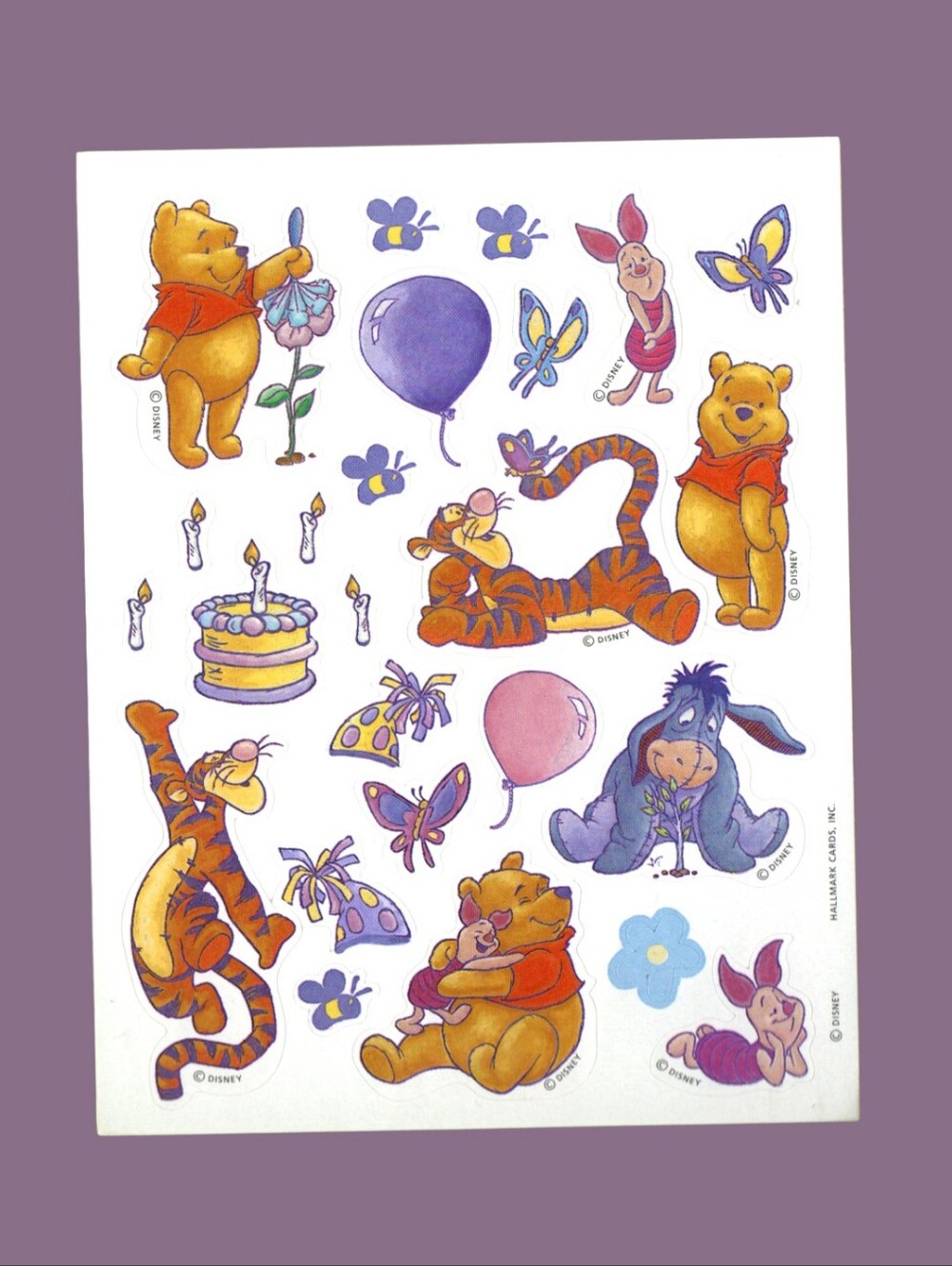 Hallmark Disney's Winnie the Pooh Vintage Sticker Sheet
